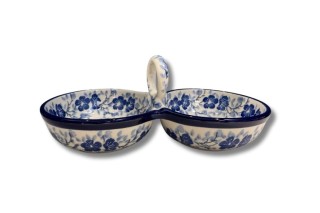 942 Bunzlau dubbele schaal met handvat (oog) 3428X